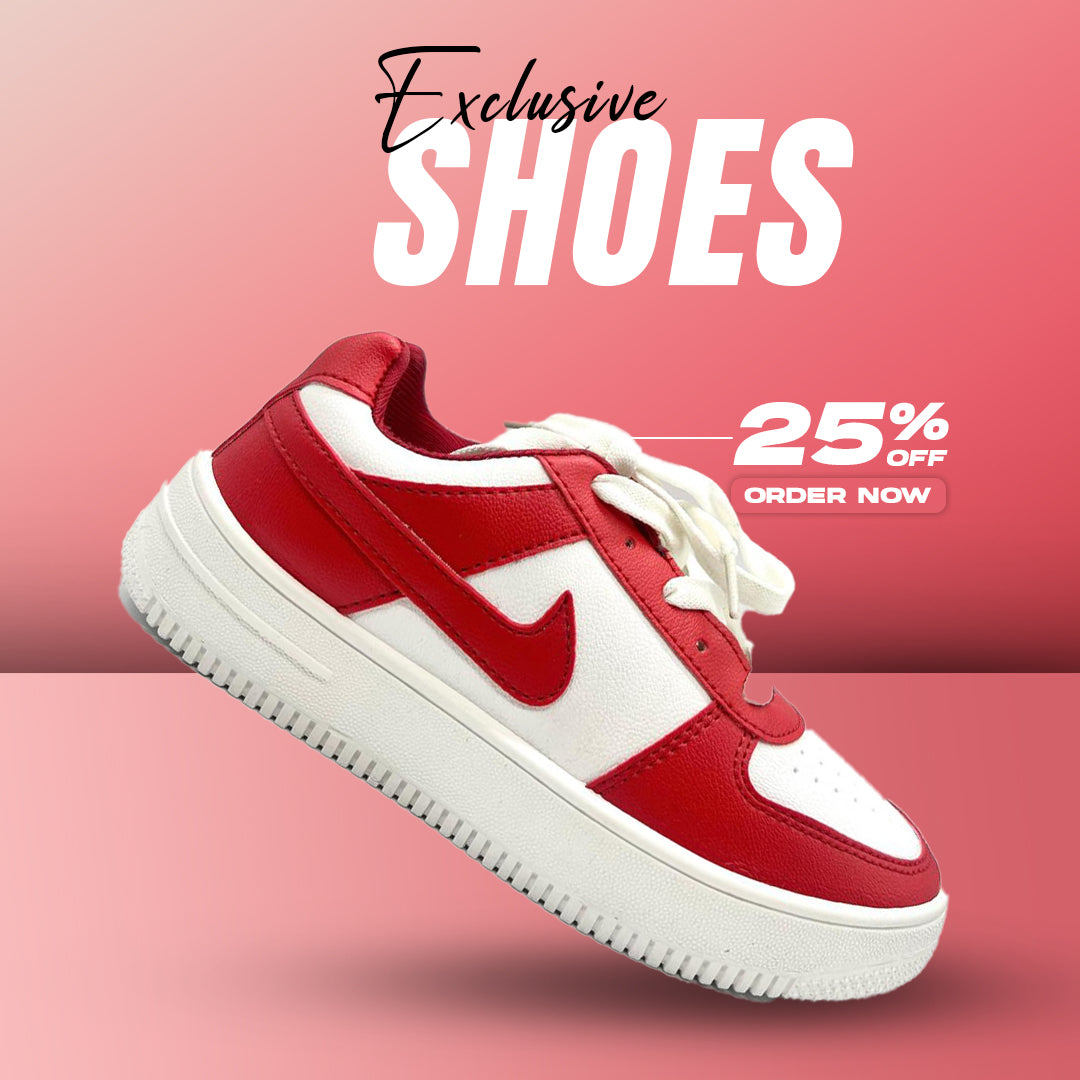 Air Force 1 Red Sneaker for Women